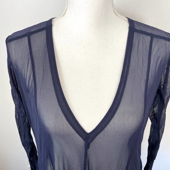 We Are HAH Mama C Sheer Lace Slip Maxi Dress In Navy Size XS New - Picture 5 of 16